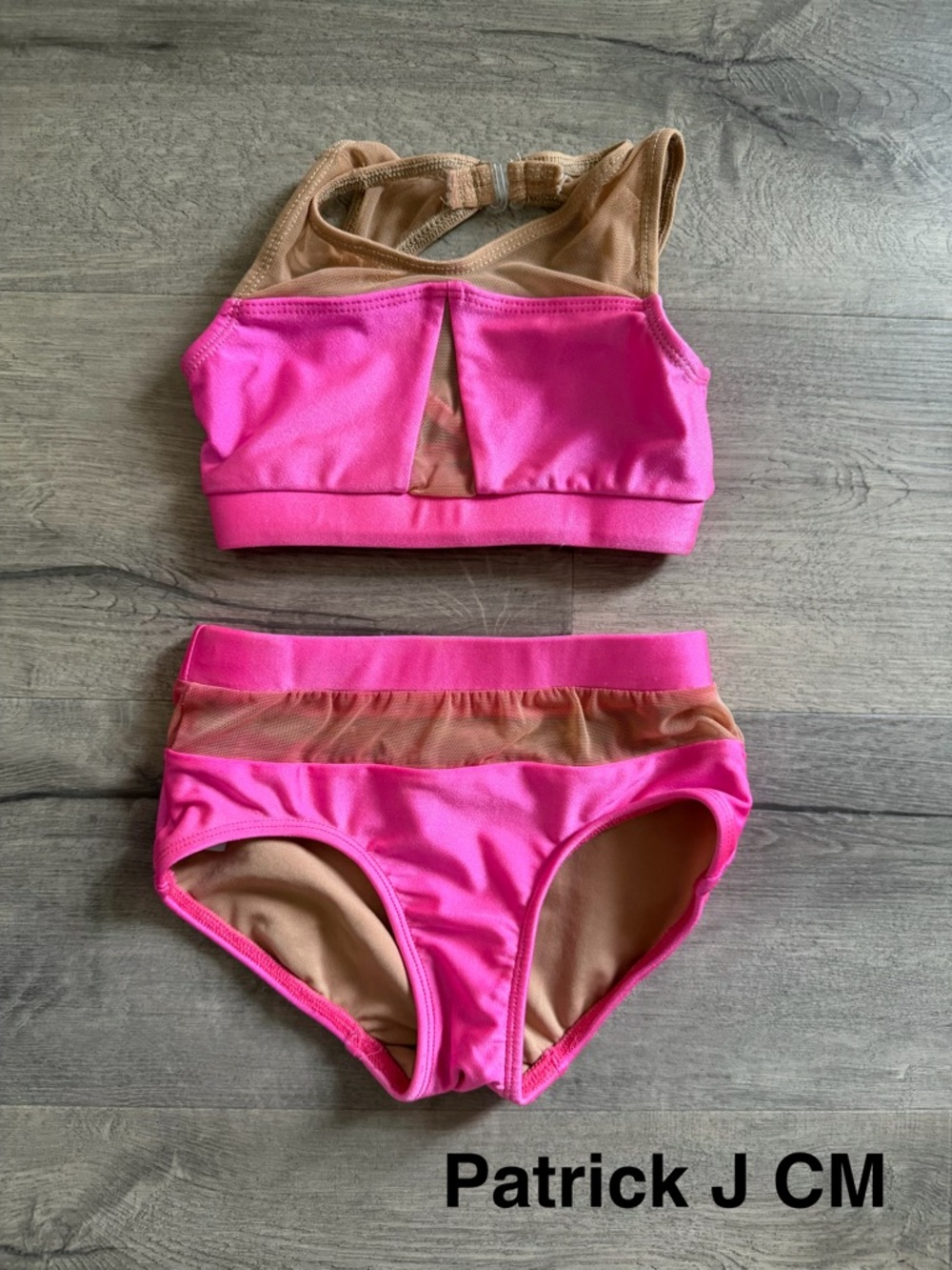 Patrick J CM Girls' Hot Pink and Nude dancwear